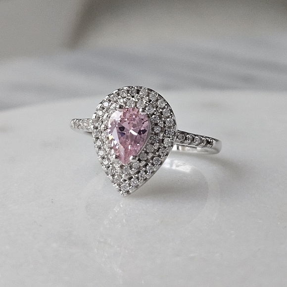 Pink Gemstone ring, size 7, 925 Sterling Silver Charmed Aroma - Picture 2 of 4